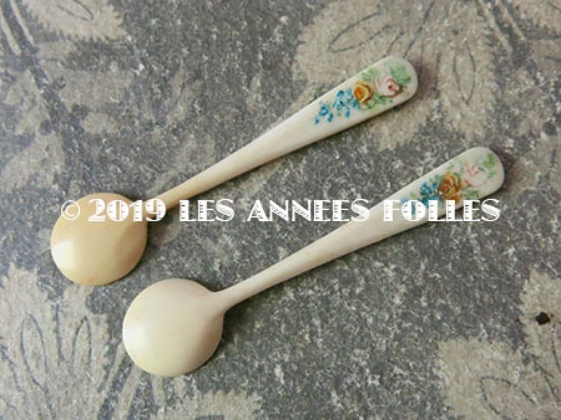 画像7: *蚤の市*アンティーク ボーン製 キャビア用 小さなポット&スプーンのセット