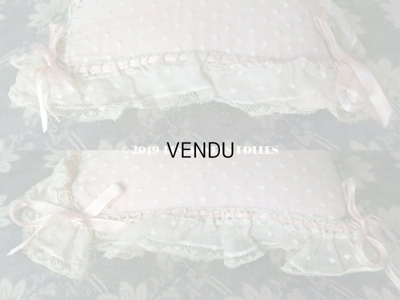 画像11: 1900年代 アンティーク ピンクのリボンが結ばれた ピンクッション