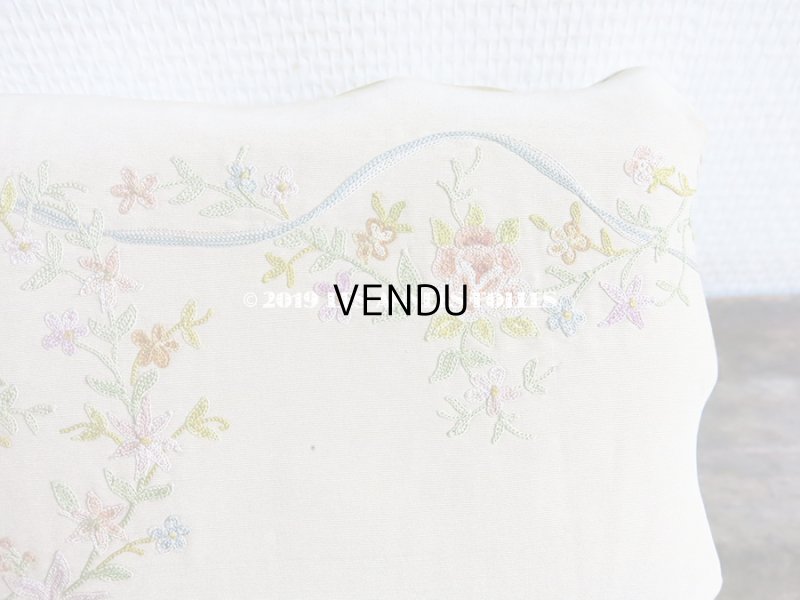 画像6: 19世紀 アンティーク グローブボックス 薔薇の花かごの刺繍入り ローズパニエ