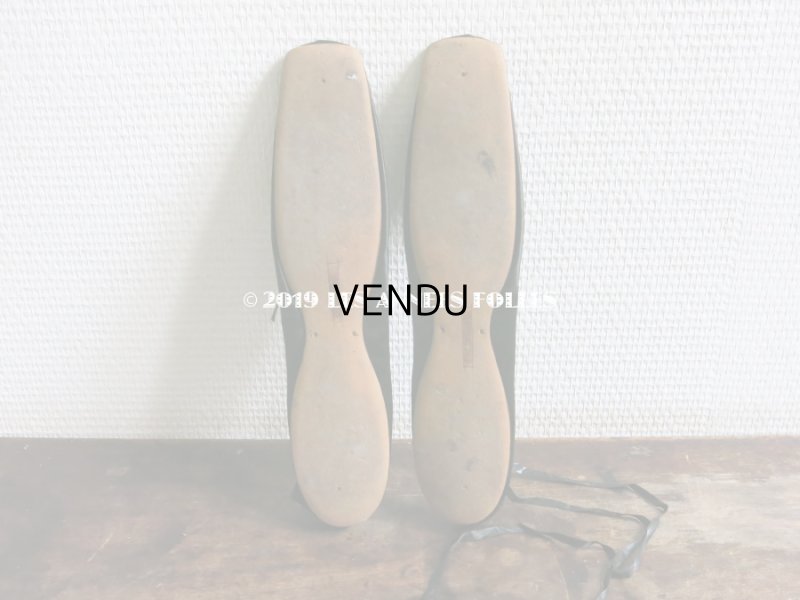 画像3: 19世紀前期(1800〜1850） アンティーク 黒いシルクサテンのシューズ 