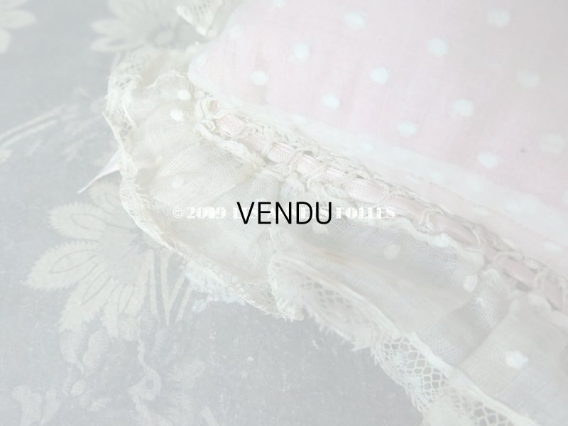 画像14: 1900年代 アンティーク ピンクのリボンが結ばれた ピンクッション