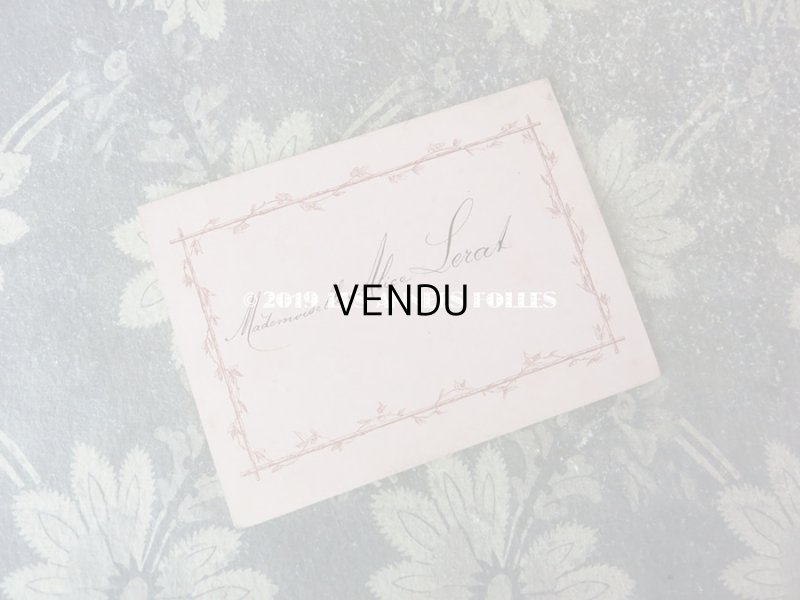 画像3: 1881年 アンティーク メニューカード MENU リボンが結ばれた薔薇＆フルーツのパニエ