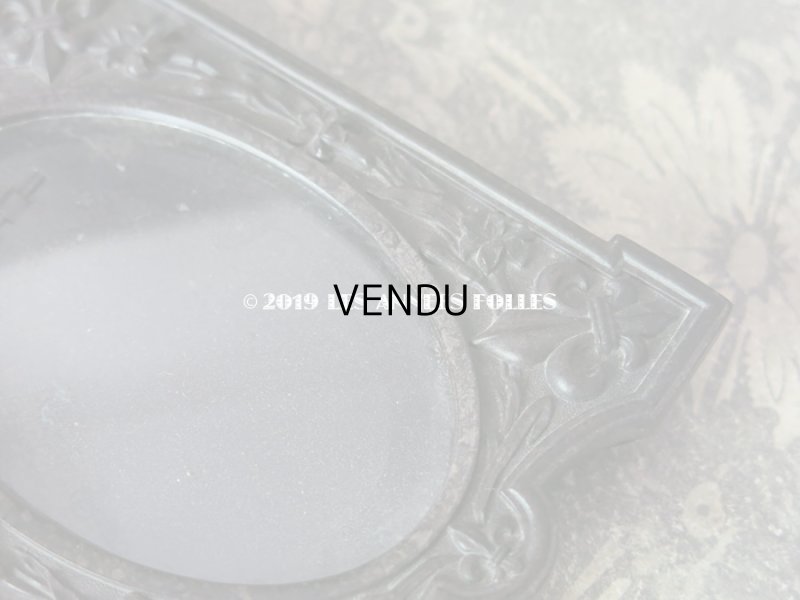 画像7: 19世紀 ナポレオン3世 アンティーク 百合の紋章のフォトフレーム 木製 