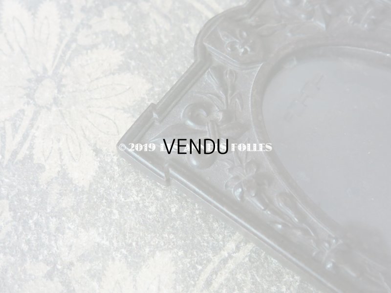 画像4: 19世紀 ナポレオン3世 アンティーク 百合の紋章のフォトフレーム 木製 