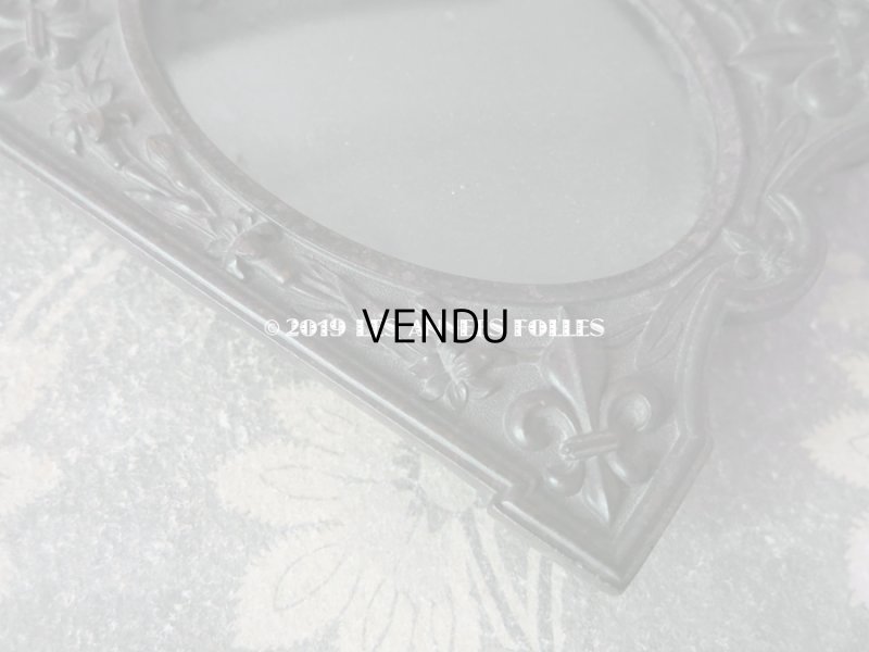 画像6: 19世紀 ナポレオン3世 アンティーク 百合の紋章のフォトフレーム 木製 