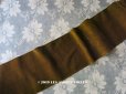画像1: 19世紀末 アンティーク シルク製 幅広 ベルベットのリボン カーキブラウン  1.09m　幅10.7cm (1)