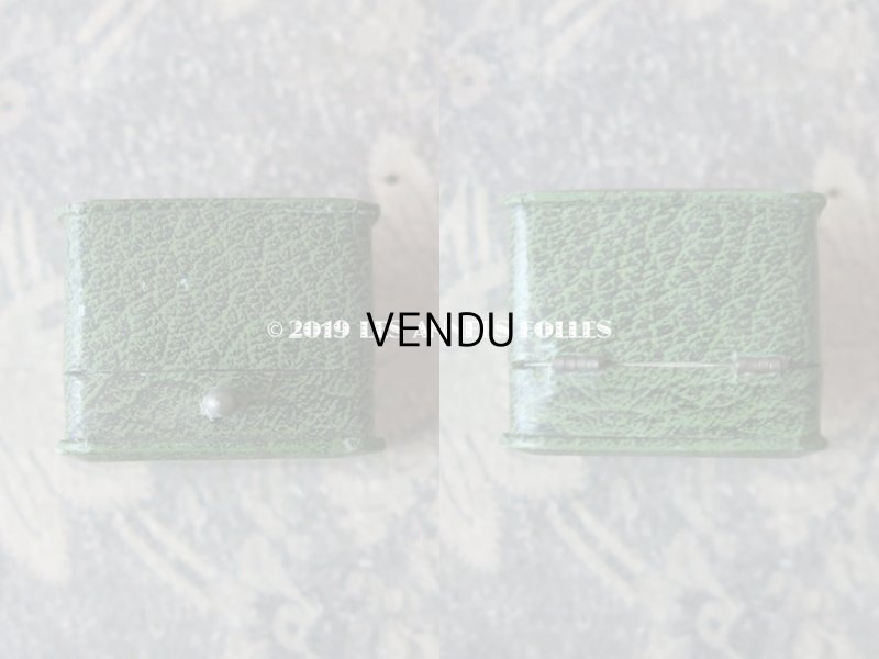 画像4: アンティーク ジュエリーボックス 金彩入り グリーン リングボックス