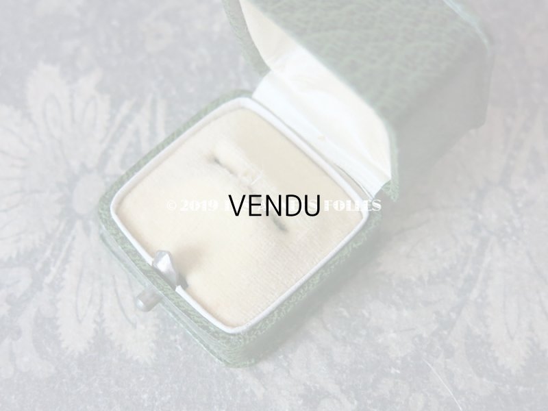 画像8: アンティーク ジュエリーボックス 金彩入り グリーン リングボックス