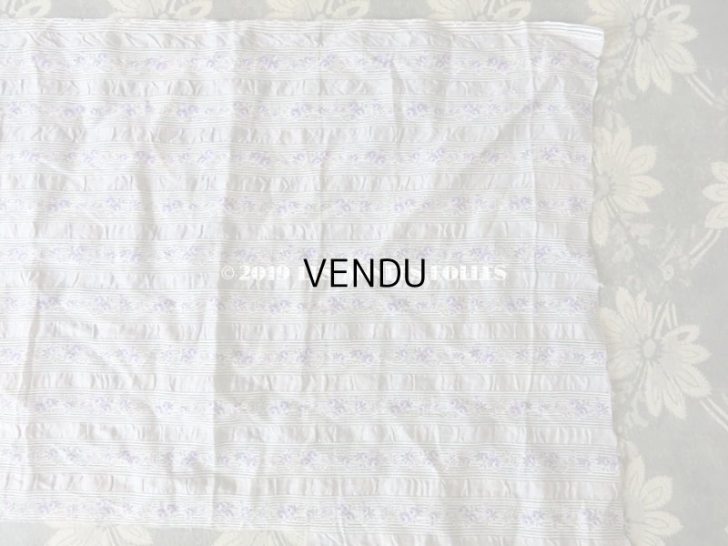 画像6: 1900年代 アンティーク ラベンダー色の小さな薔薇　コットン製ファブリック 