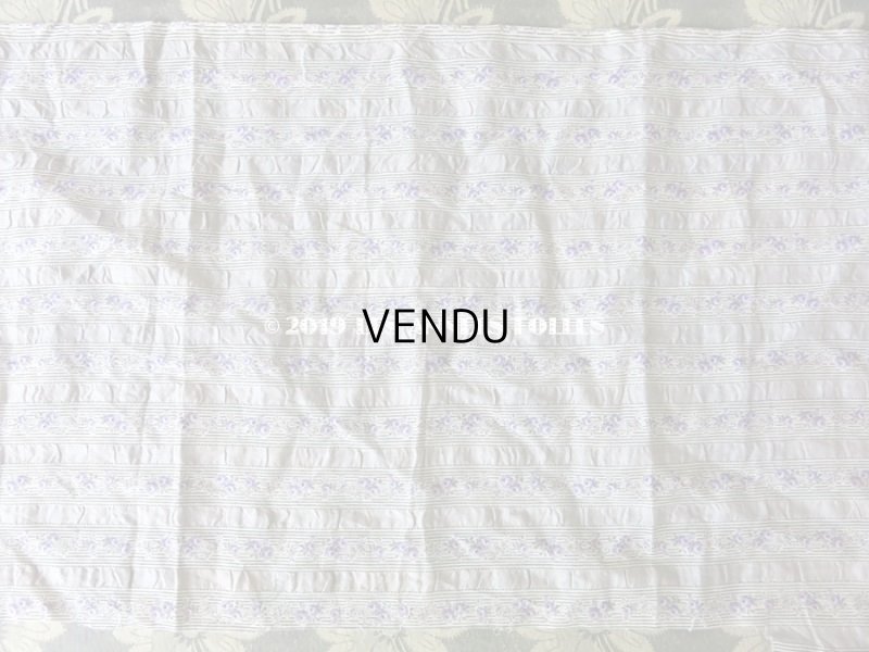 画像5: 1900年代 アンティーク ラベンダー色の小さな薔薇　コットン製ファブリック 