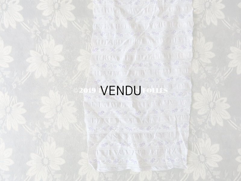 画像8: 1900年代 アンティーク ラベンダー色の小さな薔薇　コットン製ファブリック 