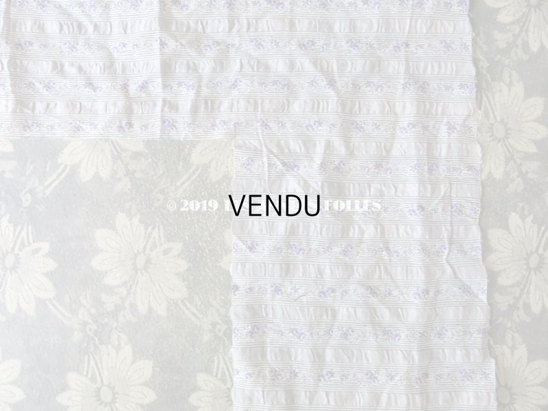 画像7: 1900年代 アンティーク ラベンダー色の小さな薔薇　コットン製ファブリック 