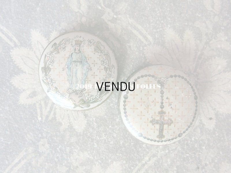 画像6: アンティーク ロザリオケース  聖母マリア 