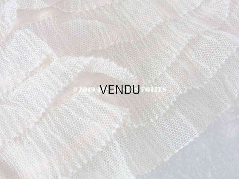 画像6: アンティーク プリーツ加工のチュールレース  120cm  11.5〜12cm幅