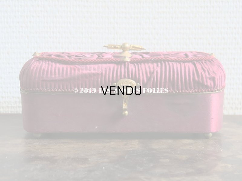 画像6: 19世紀 アンティーク ナポレオン3世時代 ワインレッドのお菓子箱 木箱 ドラジェ & チョコレート （163)