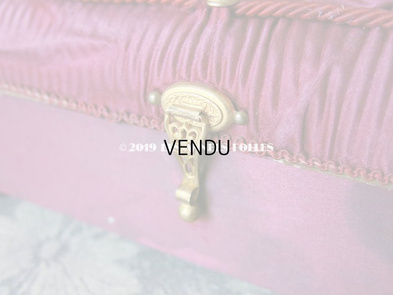 画像12: 19世紀 アンティーク ナポレオン3世時代 ワインレッドのお菓子箱 木箱 ドラジェ & チョコレート （163)