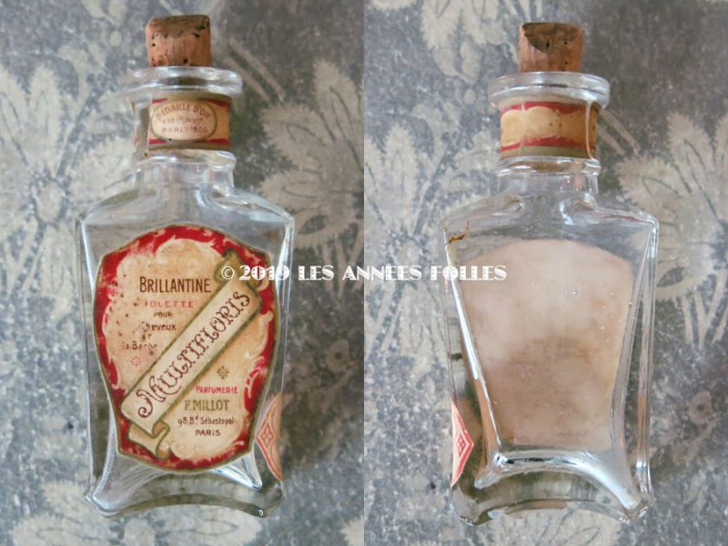 画像3: *蚤の市*アンティーク パフュームボトル BRILLANTE POUR LES CHEVEUX ET LA BARBE MULTIFLORIS E - PARFUMERIE F.MILLOT PARIS - (113)