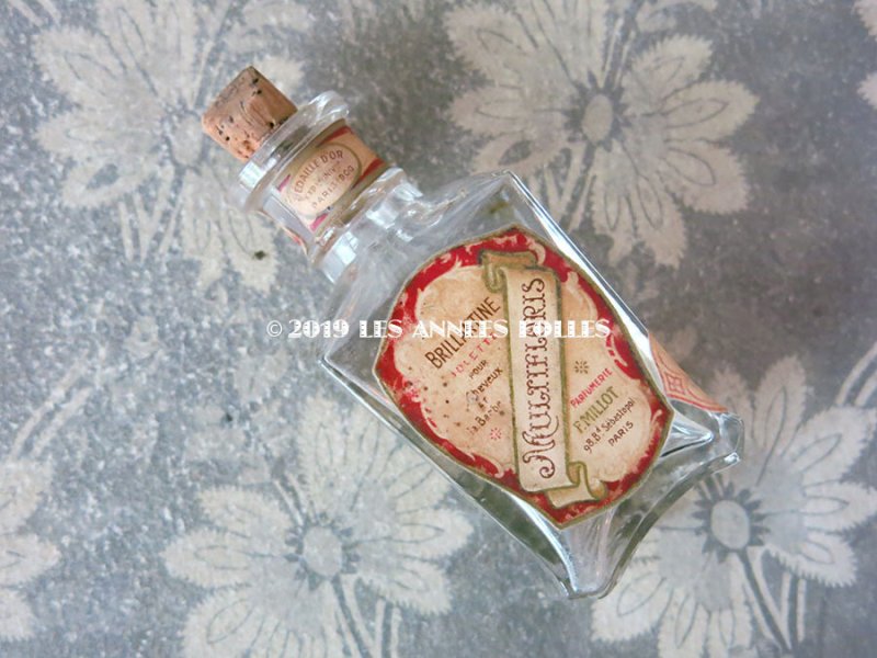 画像2: ＊蚤の市＊アンティーク パフュームボトル BRILLANTE POUR LES CHEVEUX ET LA BARBE MULTIFLORIS E - PARFUMERIE F.MILLOT PARIS - (113)