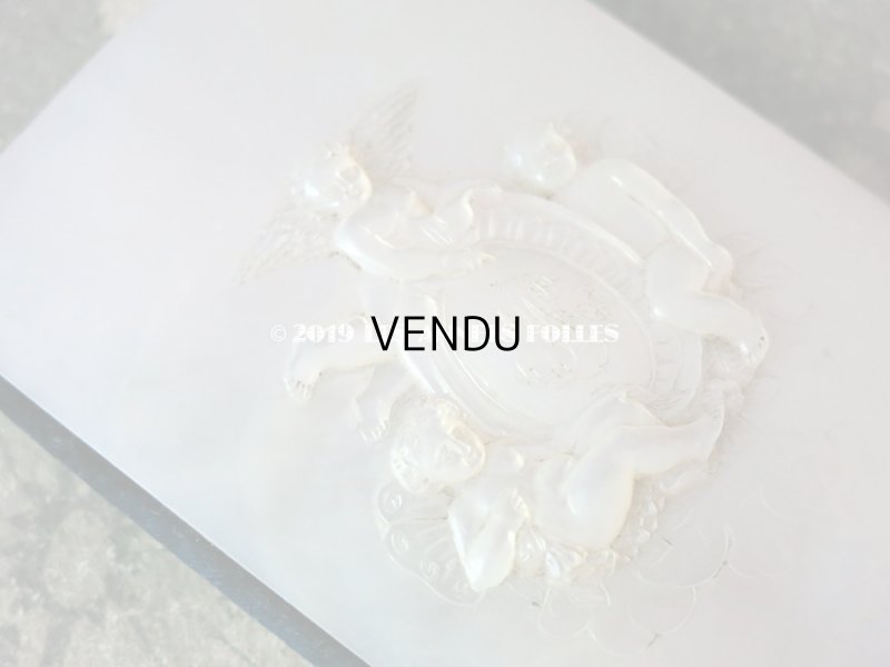 画像4: 19世紀初頭  天使＆モノグラムのメダイヨン 舞踏会の手帳 ペンシル付 マザーオブパール製  CARNET DE BAL  カルネ・ド・バル (83)