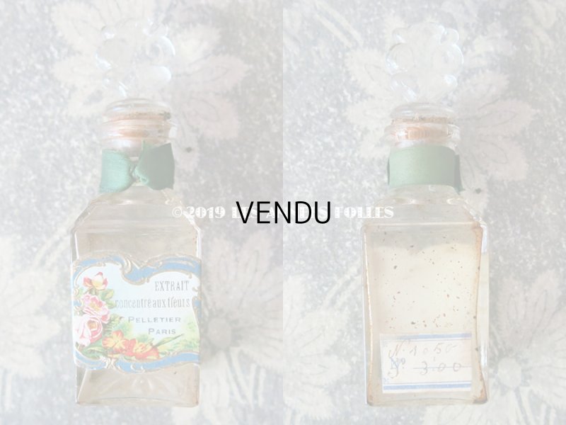 画像5: アンティーク 薔薇のパフュームボトル クリスタル製 EXTRAIT CONSENTRE AUX FLEURS  - PELLETIER PARIS - 