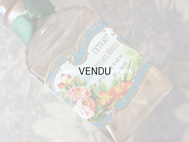 画像7: アンティーク 薔薇のパフュームボトル クリスタル製 EXTRAIT CONSENTRE AUX FLEURS  - PELLETIER PARIS - 