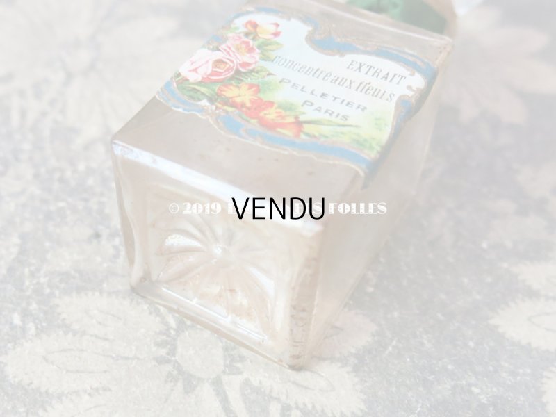 画像8: アンティーク 薔薇のパフュームボトル クリスタル製 EXTRAIT CONSENTRE AUX FLEURS  - PELLETIER PARIS - 