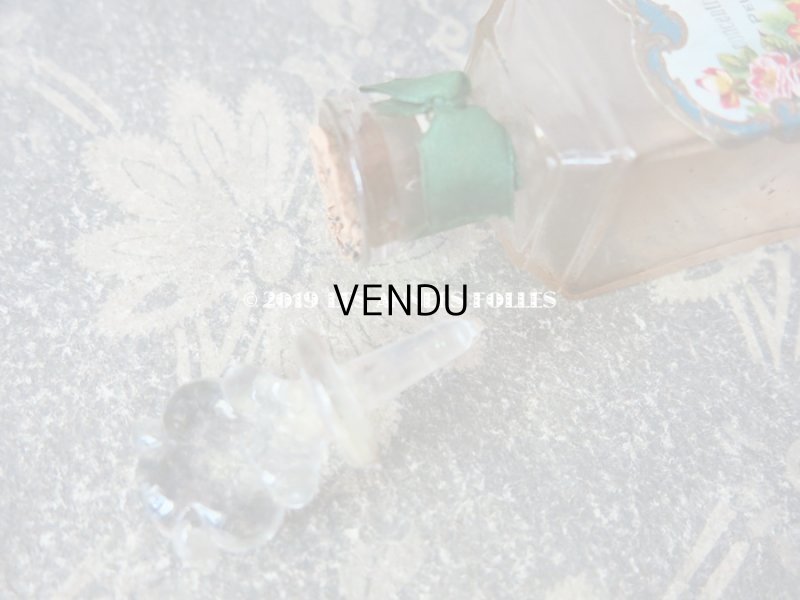 画像10: アンティーク 薔薇のパフュームボトル クリスタル製 EXTRAIT CONSENTRE AUX FLEURS  - PELLETIER PARIS - 