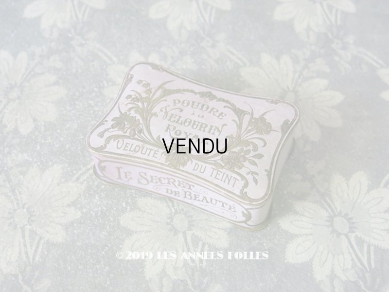 画像1: アンティーク パウダーボックス 鈴蘭＆菫のリース POUDRE A LA VELOURIN ROYAL VELOUTE DU TEINT (25)