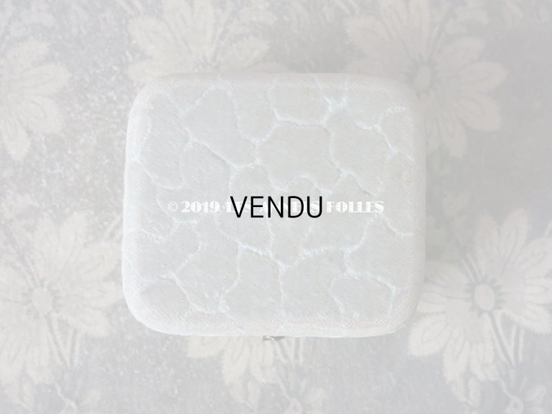 画像7: アンティーク ジュエリーボックス 淡いグレイッシュブルー (64)