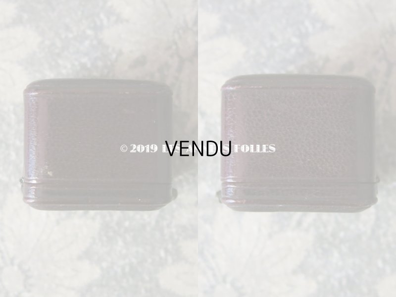 画像8: アンティーク 本革製 ジュエリーボックス リングボックス ボルドーのベルベット (19)