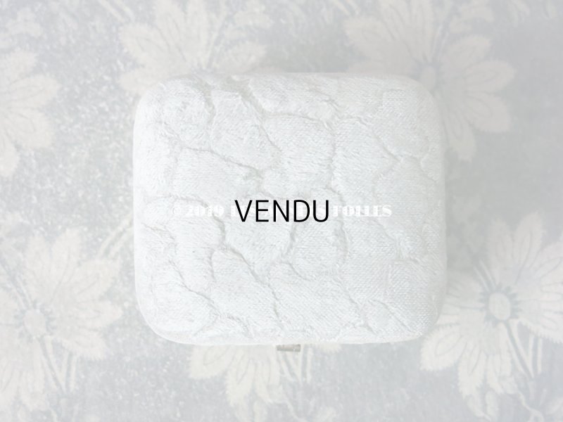 画像6: アンティーク ジュエリーボックス 淡いグレイッシュブルー (64)