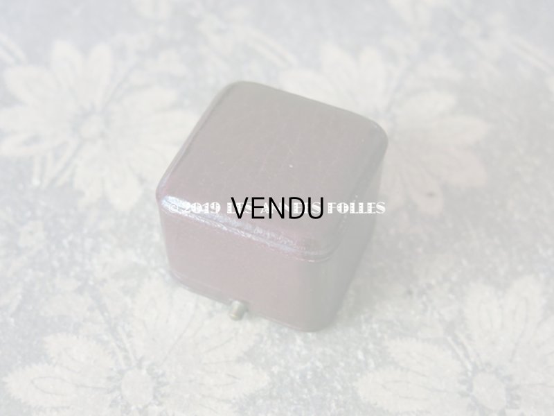 画像5: アンティーク 本革製 ジュエリーボックス リングボックス ボルドーのベルベット (19)