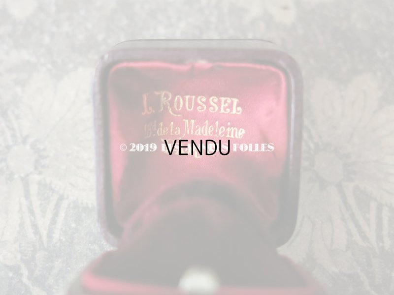 画像3: アンティーク 本革製 ジュエリーボックス リングボックス ボルドーのベルベット (19)