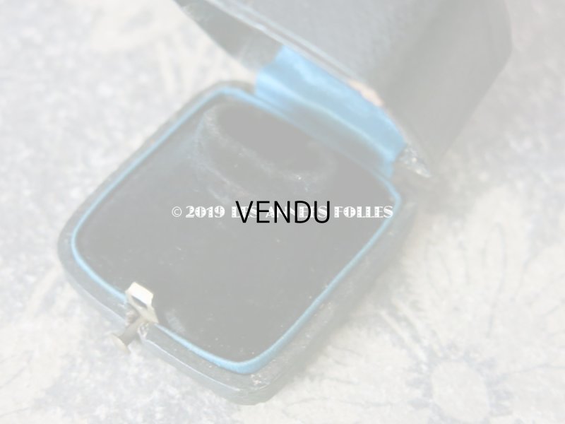 画像8: アンティーク 本革製 ジュエリーボックス  リングボックス ブルー (18)