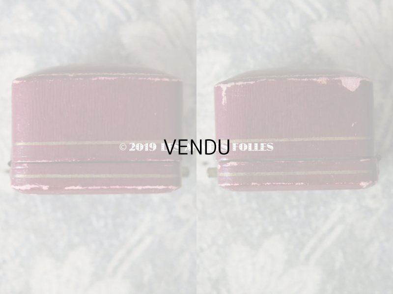 画像4: アンティーク ジュエリーボックス リボンのガーランド リングボックス ボルドー (19)