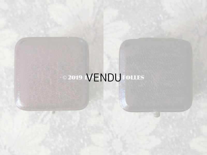 画像6: アンティーク 本革製 ジュエリーボックス リングボックス ボルドーのベルベット (19)