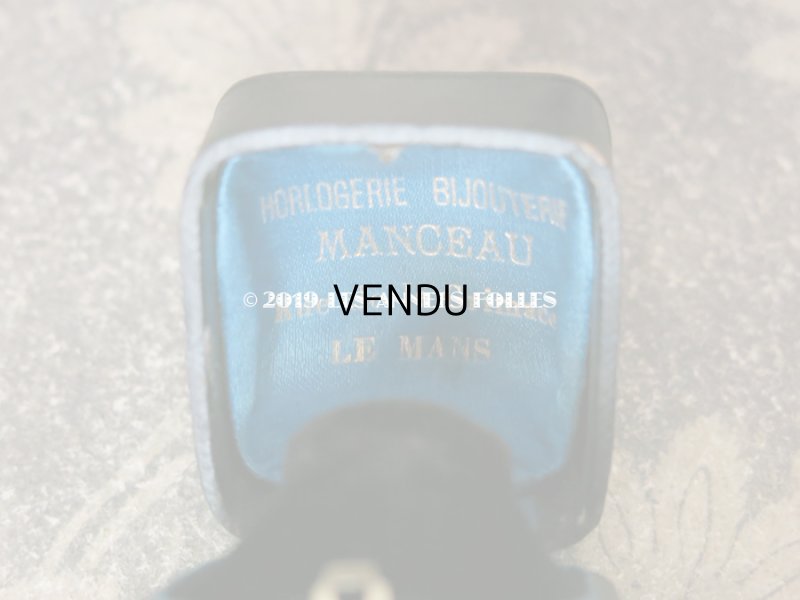 画像7: アンティーク 本革製 ジュエリーボックス  リングボックス ブルー (18)