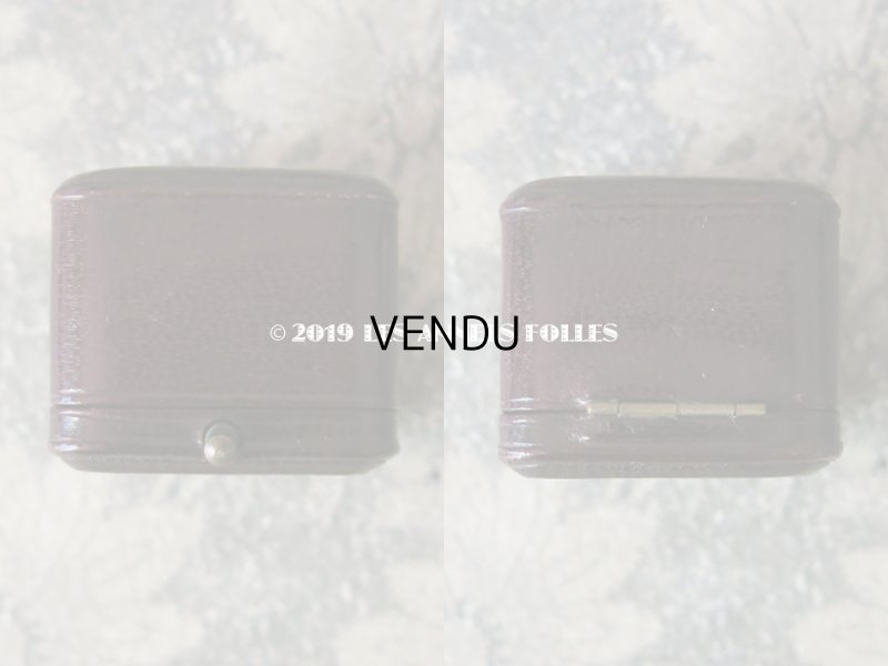 画像7: アンティーク 本革製 ジュエリーボックス リングボックス ボルドーのベルベット (19)