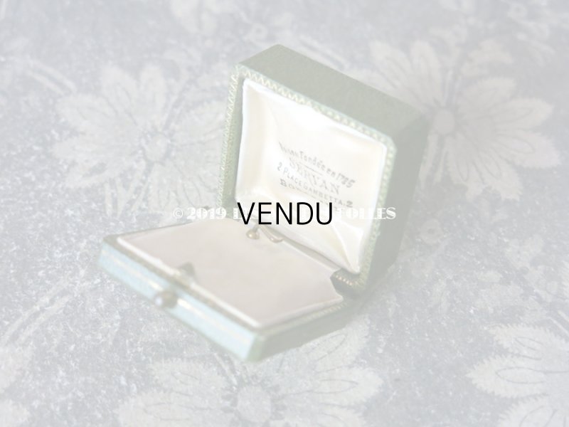 画像8: アンティーク ジュエリーボックス 金彩入り グリーン (17)