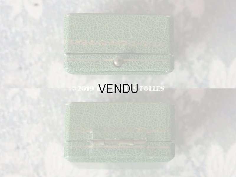 画像3: アンティーク ジュエリーボックス 金彩入り グリーン (17)