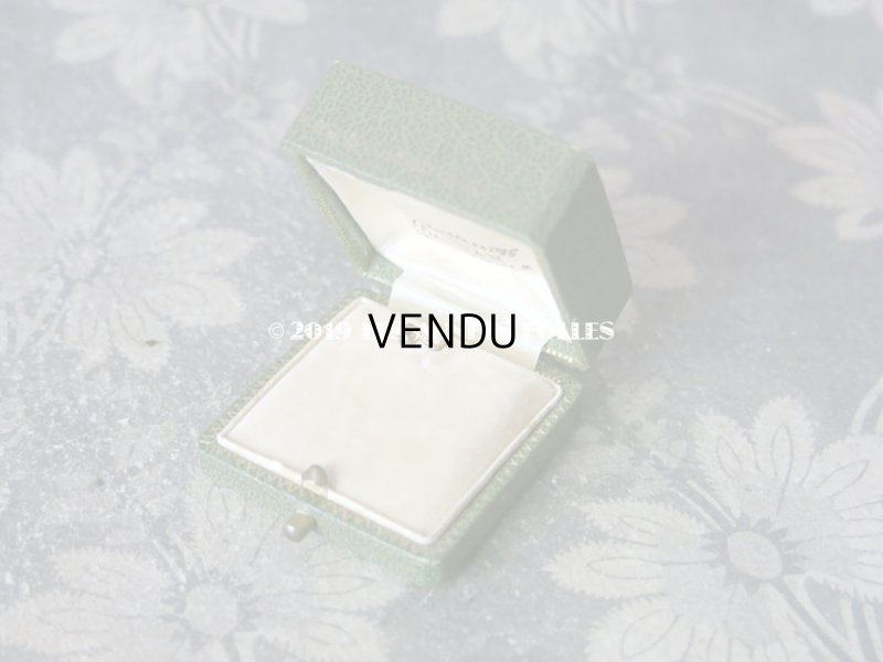 画像7: アンティーク ジュエリーボックス 金彩入り グリーン (17)