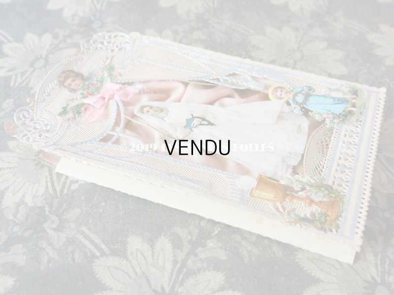 画像3: アンティーク  初聖体 立体のカニヴェ 箱付き コミュ二オンの少女