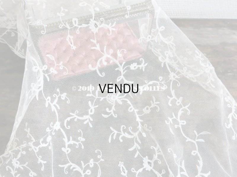 画像4: 19世紀　アンティーク バテム（洗礼式)用の大きなヴェール アプリカシオン・アングレテール　255×54cm