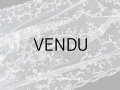 19世紀　アンティーク バテム（洗礼式)用の大きなヴェール アプリカシオン・アングレテール　255×54cm