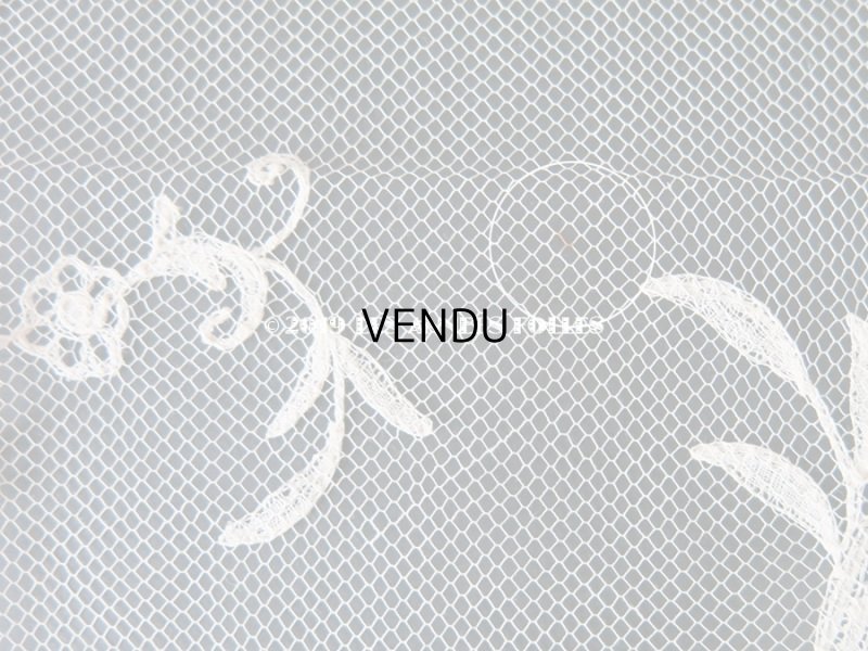 画像12: 19世紀　アンティーク バテム（洗礼式)用の大きなヴェール アプリカシオン・アングレテール　255×54cm