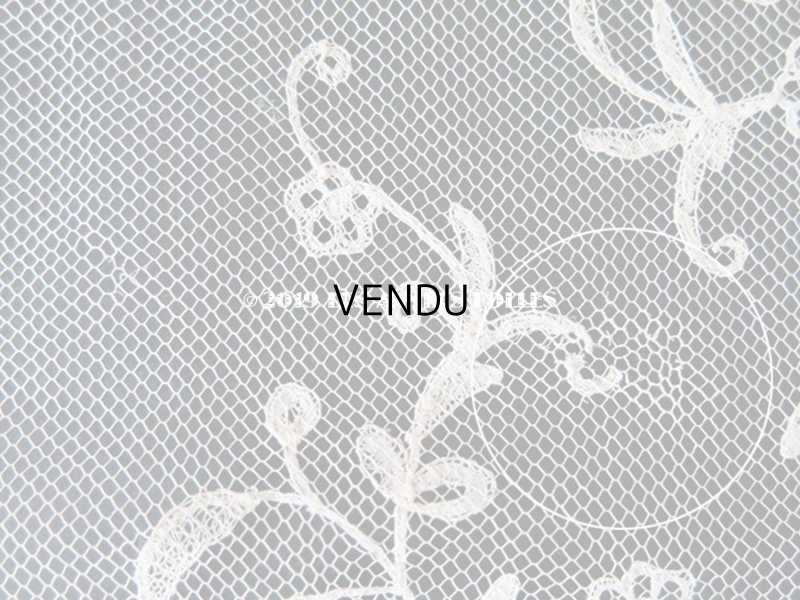 画像15: 19世紀　アンティーク バテム（洗礼式)用の大きなヴェール アプリカシオン・アングレテール　255×54cm