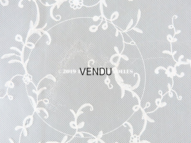 画像13: 19世紀　アンティーク バテム（洗礼式)用の大きなヴェール アプリカシオン・アングレテール　255×54cm