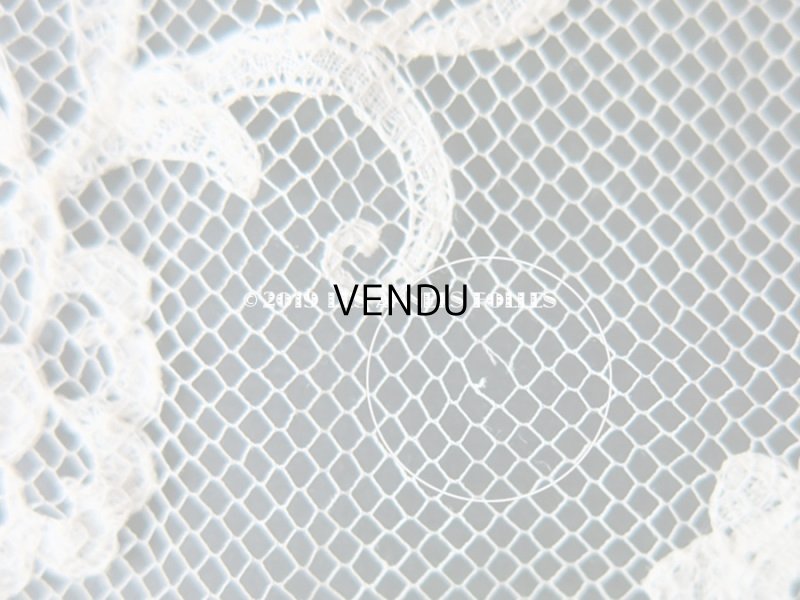 画像11: 19世紀　アンティーク バテム（洗礼式)用の大きなヴェール アプリカシオン・アングレテール　255×54cm