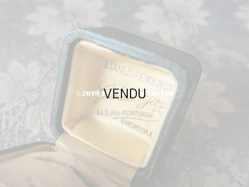 画像3: アンティーク 本革製 ジュエリーボックス  リングボックス 黒 (18)