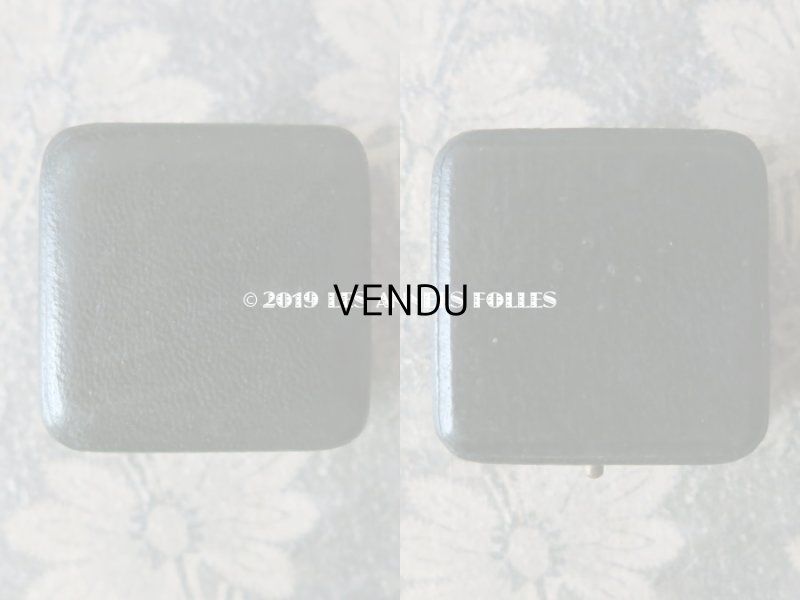 画像5: アンティーク 本革製 ジュエリーボックス  リングボックス 黒 (18)